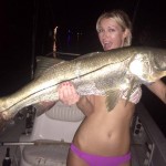 Beth with her first Snook