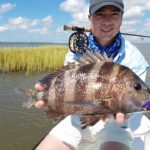 Sheepshead on fly, only in Louisiana with Capt. Ron Ratliff.
